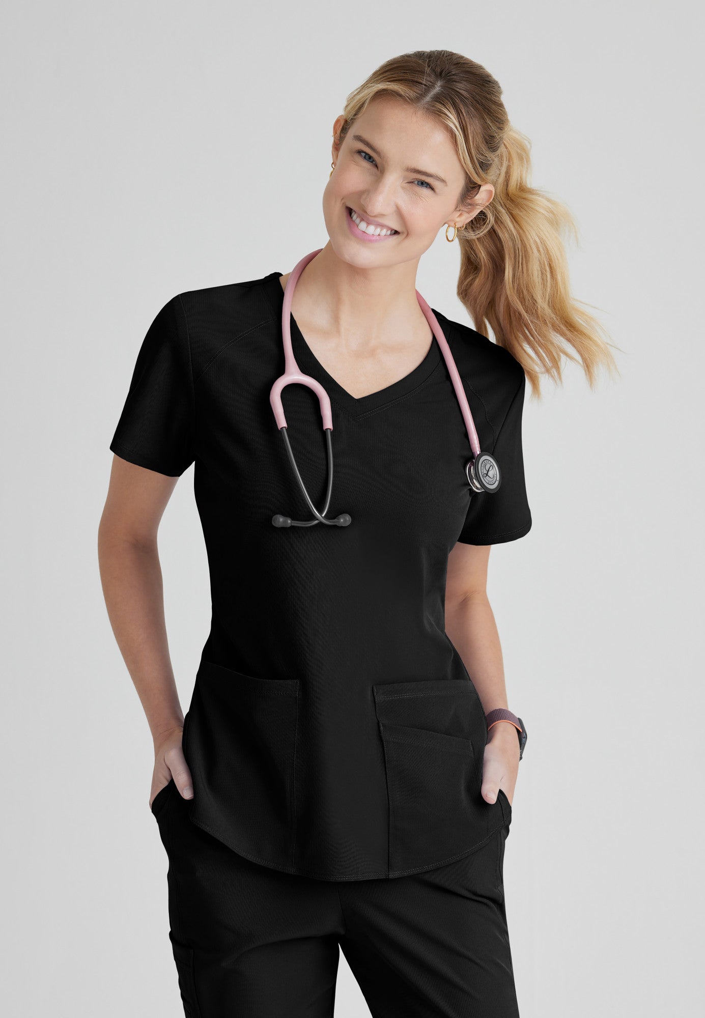 Breeze Top - Black - Jen's Scrubs
